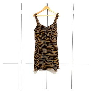 Animal print mini dress
